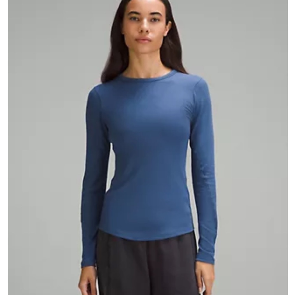 Women's Blue Long Sleeve Top